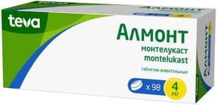 Алмонт 4мг 98 шт. таблетки жевательные Алмонт 4мг 98 шт. таблетки жевательные