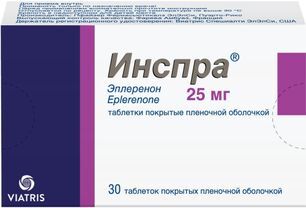 Инспра 25мг 30 шт. таблетки Инспра 25мг 30 шт. таблетки