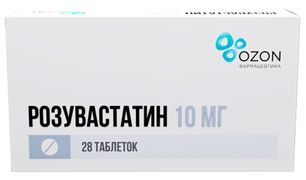 Розувастатин 10мг 28 шт. таблетки покрытые пленочной оболочкой Озон Розувастатин 10мг 28 шт. таблетки покрытые пленочной оболочкой Озон