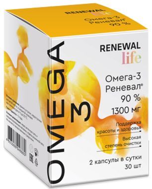 Омега-3 90% Реневал капсулы 30 шт. Омега-3 90% Реневал капсулы 30 шт.