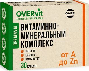 Овервит биоактив 12+9 капсулы 30 шт. Овервит биоактив 12+9 капсулы 30 шт.