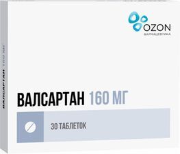 Валсартан 160мг 30 шт. таблетки Озон Валсартан 160мг 30 шт. таблетки Озон