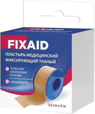 Фиксэйд пластырь фиксирующий Классик 2,5смх5м (тканевый телесный) Нордепласт Фиксэйд пластырь фиксирующий Классик 2,5смх5м (тканевый телесный) Нордепласт