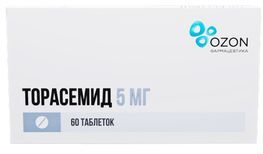 Торасемид 5мг 60 шт. таблетки Торасемид 5мг 60 шт. таблетки