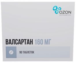 Валсартан 160мг 90 шт. таблетки покрытые пленочной оболочкой Валсартан 160мг 90 шт. таблетки покрытые пленочной оболочкой