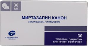 Миртазапин Канон 30мг 30 шт. таблетки покрытые пленочной оболочкой