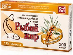 Рыбий жир реалкапс облепиха капсулы 100 шт.