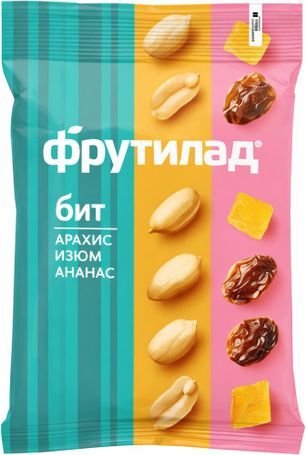 Бит смесь фруктов и арахиса Изюм/Ананас/Арахис 55г Компас Здоровья Бит смесь фруктов и арахиса Изюм/Ананас/Арахис 55г Компас Здоровья
