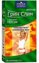 Грин слим ти персик фиточай 30 шт. фильтр-пакет