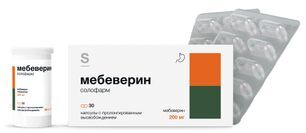 Мебеверин Солофарм 200мг 30 шт. капсулы с пролонгированным высвобождением
