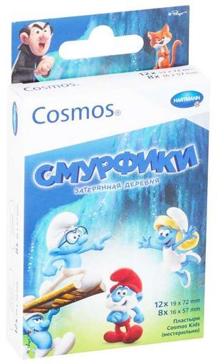 Хартманн Космос Смурфс пластырь детский 2-х размеров 20 шт. Paul Hartmann