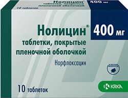 Нолицин 400мг 10 шт. таблетки покрытые пленочной оболочкой