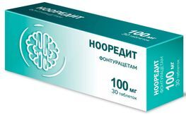 Нооредит 100мг 30 шт. таблетки Нооредит 100мг 30 шт. таблетки