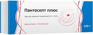 Пантесепт плюс 5% + 0,5% 100г крем для наружного применения Пантесепт плюс 5% + 0,5% 100г крем для наружного применения