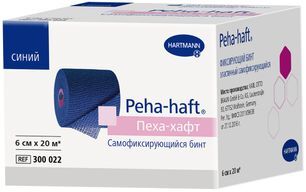 Хартманн Пеха-Хафт бинт самофиксирующийся синий 20м х 6см Хартманн Пеха-Хафт бинт самофиксирующийся синий 20м х 6см