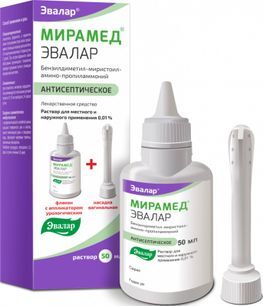 Мирамед эвалар 0,01% 50мл раствор для местного и наружного применения с насадкой