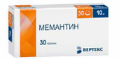 Мемантин 10мг 30 шт. таблетки покрытые пленочной оболочкой
