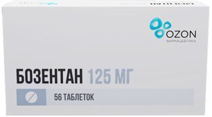Бозентан 125мг 56 шт. таблетки покрытые пленочной оболочкой