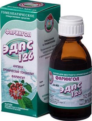 Фарингол эдас-126 25мл капли для местного применения гомеопатические Фарингол эдас-126 25мл капли для местного применения гомеопатические