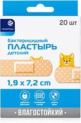 Проаптека пластырь бактерицидный влагостойкий детский 1,9х7,2см 20 шт. Проаптека пластырь бактерицидный влагостойкий детский 1,9х7,2см 20 шт.