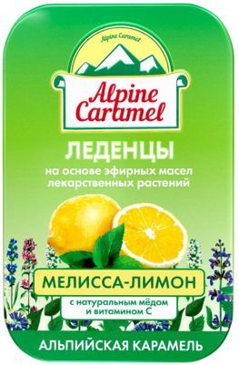 Альпийская Карамель леденцы детские Мёд/Витамин С/Мелисса-Лимон 53г