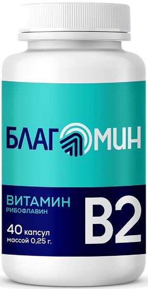 Благомин витамин в2 капсулы массой 0,25г 40 шт. Благомин витамин в2 капсулы массой 0,25г 40 шт.