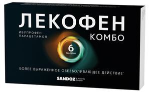 Лекофен комбо 200мг+500мг 6 шт. таблетки покрытые пленочной оболочкой Лекофен комбо 200мг+500мг 6 шт. таблетки покрытые пленочной оболочкой