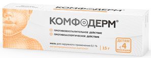 Комфодерм 0,1% 15г мазь для наружного применения Комфодерм 0,1% 15г мазь для наружного применения