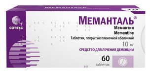 Меманталь 10мг 60 шт. таблетки покрытые пленочной оболочкой Synthon Hispania S.L. Меманталь 10мг 60 шт. таблетки покрытые пленочной оболочкой Synthon Hispania S.L.