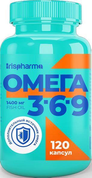 Ирисфарма Омега 3-6-9 капсулы массой 1400 мг 120 шт. Ирисфарма Омега 3-6-9 капсулы массой 1400 мг 120 шт.