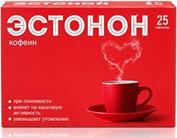 Эстонон кофеин актив таблетки 25 шт. Эстонон кофеин актив таблетки 25 шт.