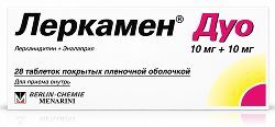 Леркамен дуо 10мг+10мг 28 шт. таблетки покрытые пленочной оболочкой