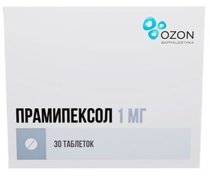 Прамипексол 1мг 30 шт. таблетки Прамипексол 1мг 30 шт. таблетки