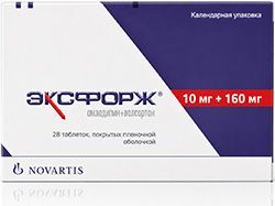 Эксфорж 10мг+160мг 28 шт. таблетки покрытые пленочной оболочкой Эксфорж 10мг+160мг 28 шт. таблетки покрытые пленочной оболочкой