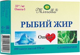 Мирролла Рыбий Жир капсулы Ламинария 100 шт. Мирролла Рыбий Жир капсулы Ламинария 100 шт.