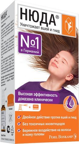 Нюда спрей в комплекте с расческой 50мл G. Pohl-Boskamp GmbH & Co. Kg Нюда спрей в комплекте с расческой 50мл G. Pohl-Boskamp GmbH & Co. Kg