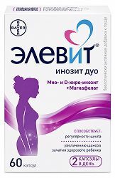 Элевит Инозит Дуо капсулы 60 шт. Элевит Инозит Дуо капсулы 60 шт.