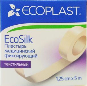 Экопласт Экосилк пластырь медицинский фиксирующий текстильный 1,25смх5м Экопласт Экосилк пластырь медицинский фиксирующий текстильный 1,25смх5м