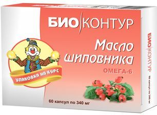 Масло Шиповника Биоконтур капсулы 340мг 60 шт. Полярис