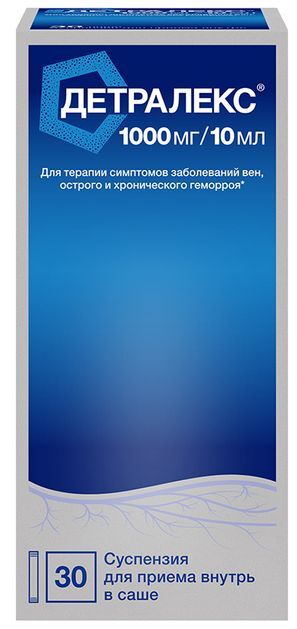 Детралекс 1000мг/10мл 10мл 30 шт. суспензия для приема внутрь Детралекс 1000мг/10мл 10мл 30 шт. суспензия для приема внутрь