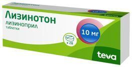 Лизинотон 10мг 28 шт. таблетки Actavis Group Лизинотон 10мг 28 шт. таблетки Actavis Group