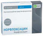 Норфлоксацин 400мг 20 шт. таблетки покрытые оболочкой