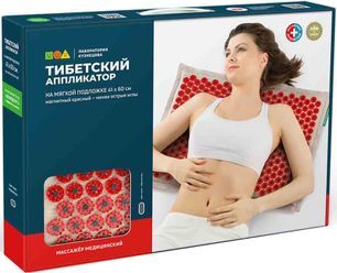 Тибетский аппликатор коврик на мягкой подложке 41х60см красный Тибетский аппликатор коврик на мягкой подложке 41х60см красный
