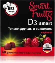 Смарт Фрутс Д3 Смарт пастилки жевательные 60 шт.