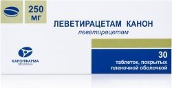 Леветирацетам Канон 250мг 30 шт. таблетки покрытые пленочной оболочкой Леветирацетам Канон 250мг 30 шт. таблетки покрытые пленочной оболочкой