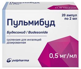 Пульмибуд 0,5мг/мл 2мл 20 шт. суспензия для ингаляций дозированная Дженетик С.п.А. Пульмибуд 0,5мг/мл 2мл 20 шт. суспензия для ингаляций дозированная Дженетик С.п.А.