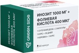 Инозит 1000Мг+Фолиевая Кислота 400Мкг капсулы 60 шт. упаковка