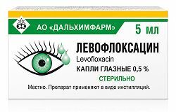 Левофлоксацин 0,5% 5мл капли глазные Левофлоксацин 0,5% 5мл капли глазные