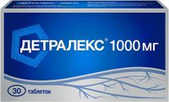 Детралекс 1000мг 30 шт. таблетки покрытые пленочной оболочкой Детралекс 1000мг 30 шт. таблетки покрытые пленочной оболочкой