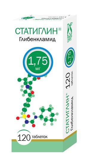 Статиглин 1,75мг 120 шт. таблетки Статиглин 1,75мг 120 шт. таблетки
